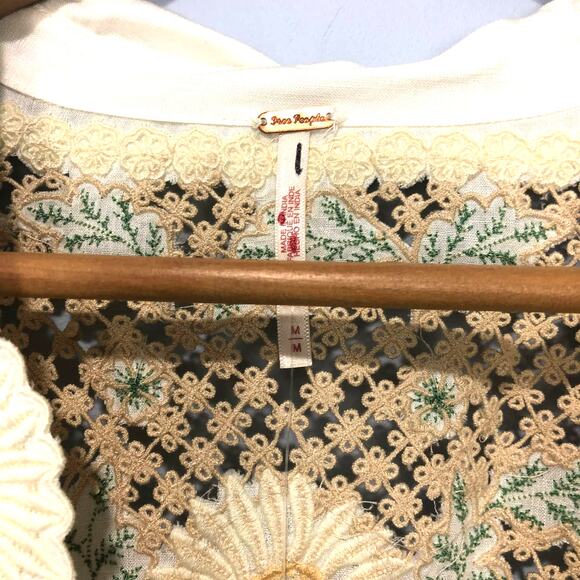 Free People Chain Of Daisies Tunic Mini Dress Size M $228 - Picture 4 of 7